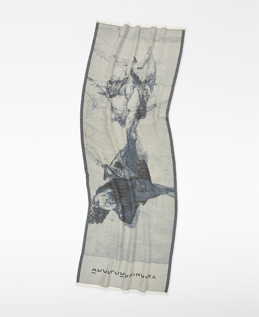 châle en coton jacquard imprimé pour femme