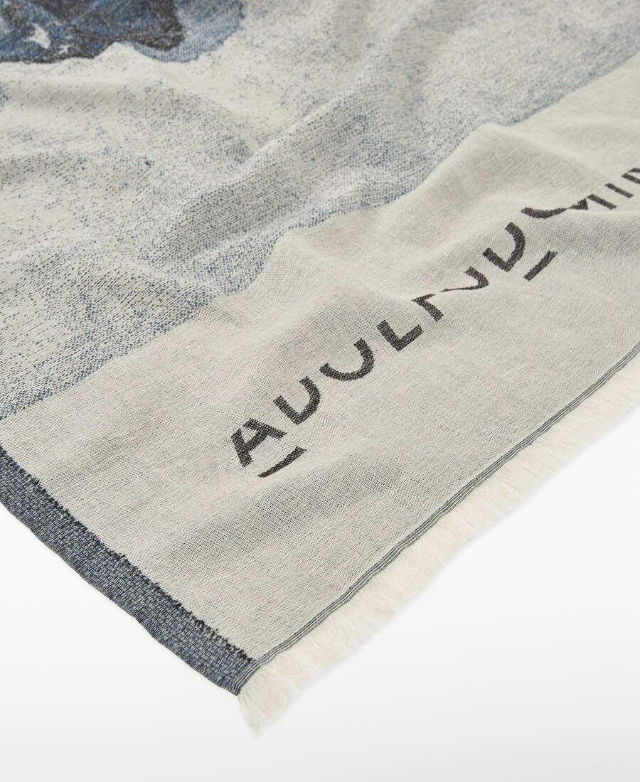 châle en coton jacquard imprimé pour femme