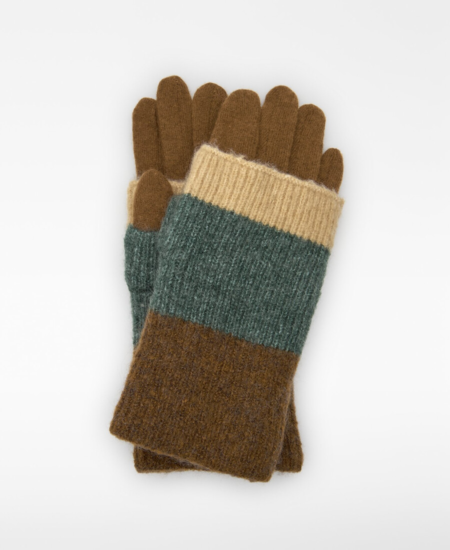 gants convertibles en maille pour femme