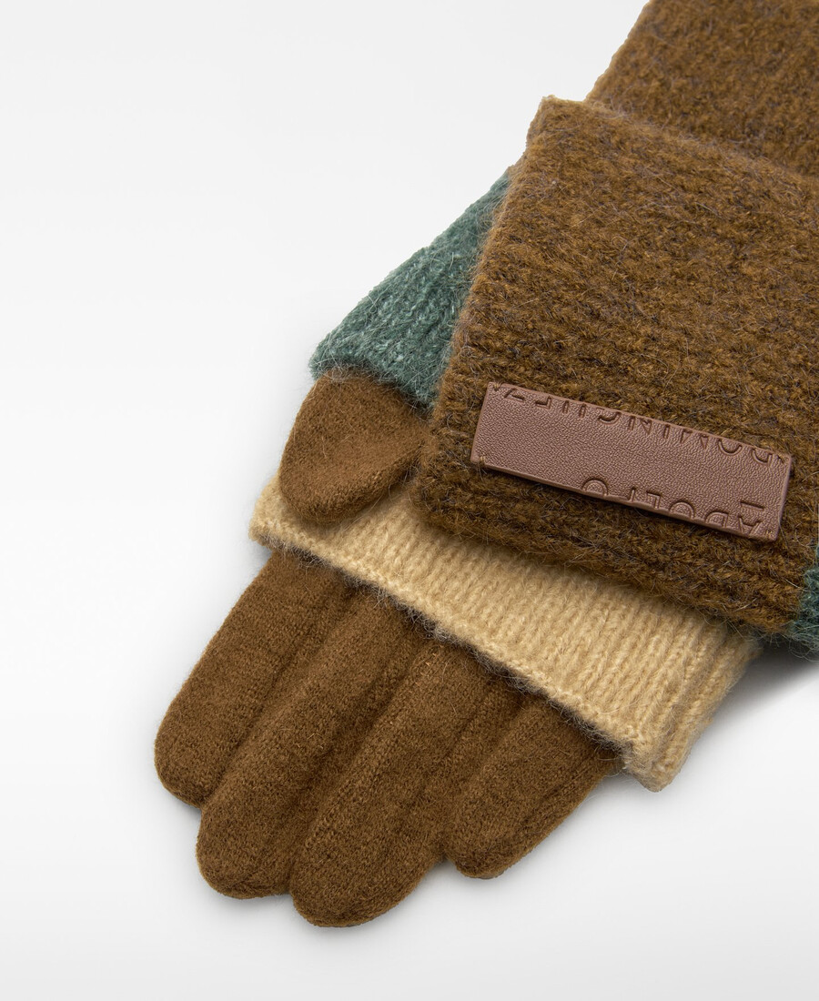 gants convertibles en maille pour femme