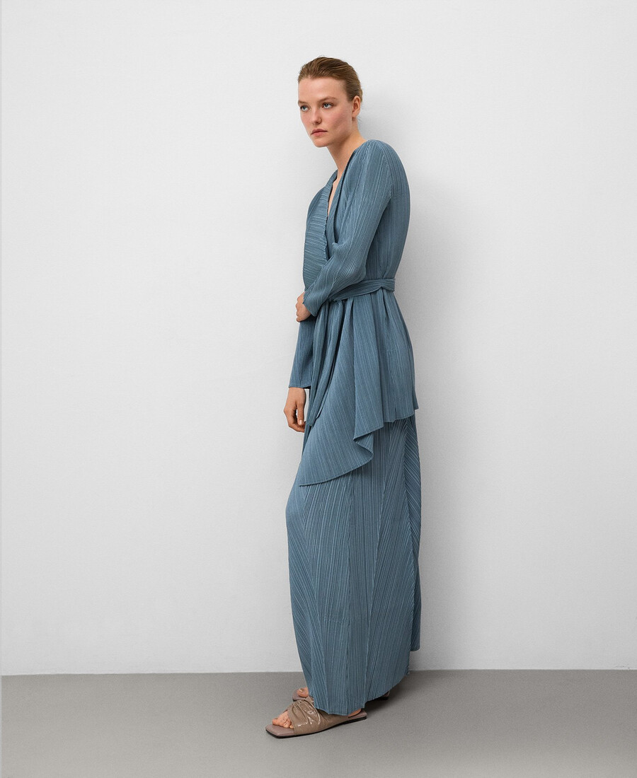 veste croisée froissée femme