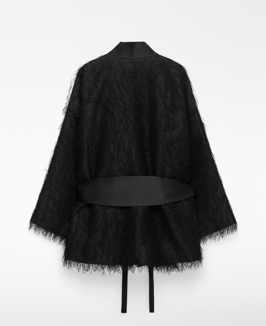 veste kimono à franges pour femme