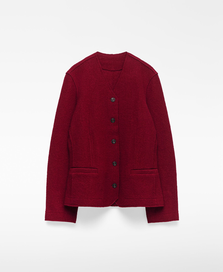 veste cintrée en laine mérinos pour femme