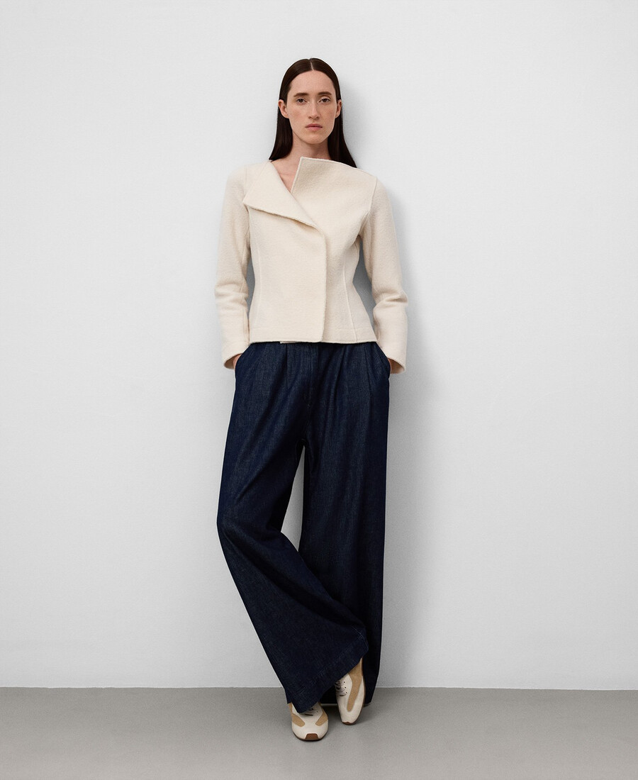 veste cintrée en laine mérinos pour femme