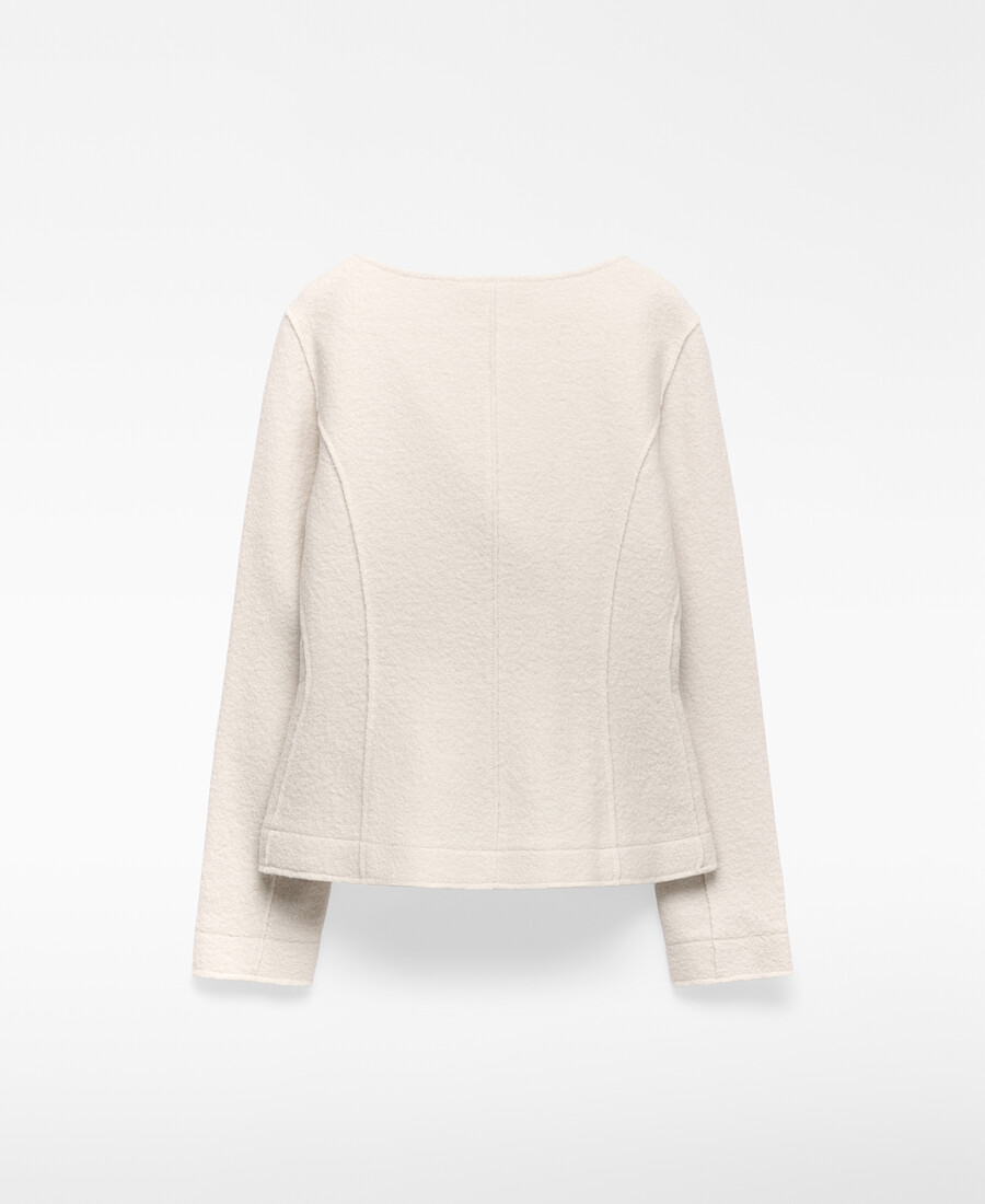 veste cintrée en laine mérinos pour femme
