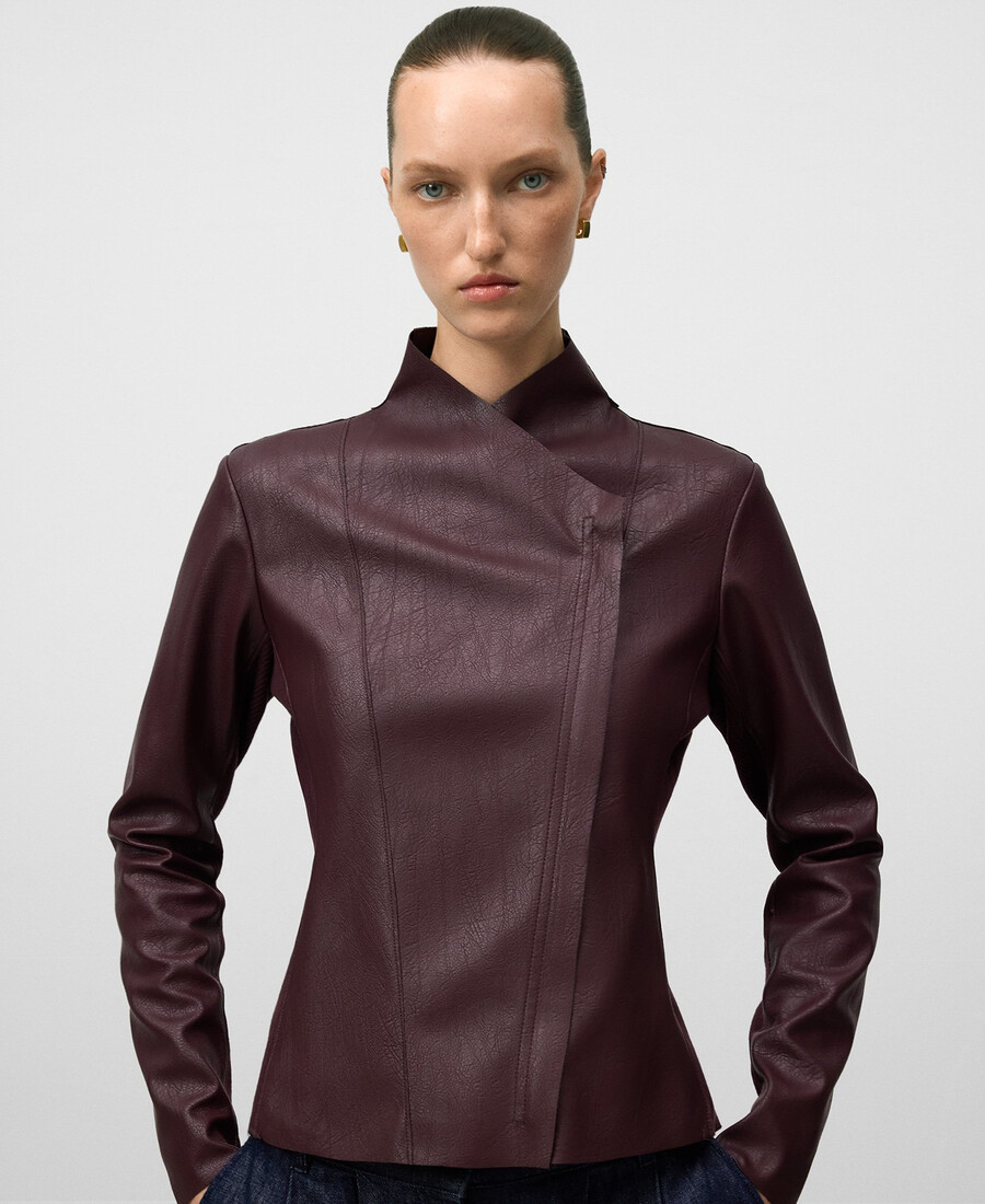 veste de motarde en cuir ou non-cuir pour femme