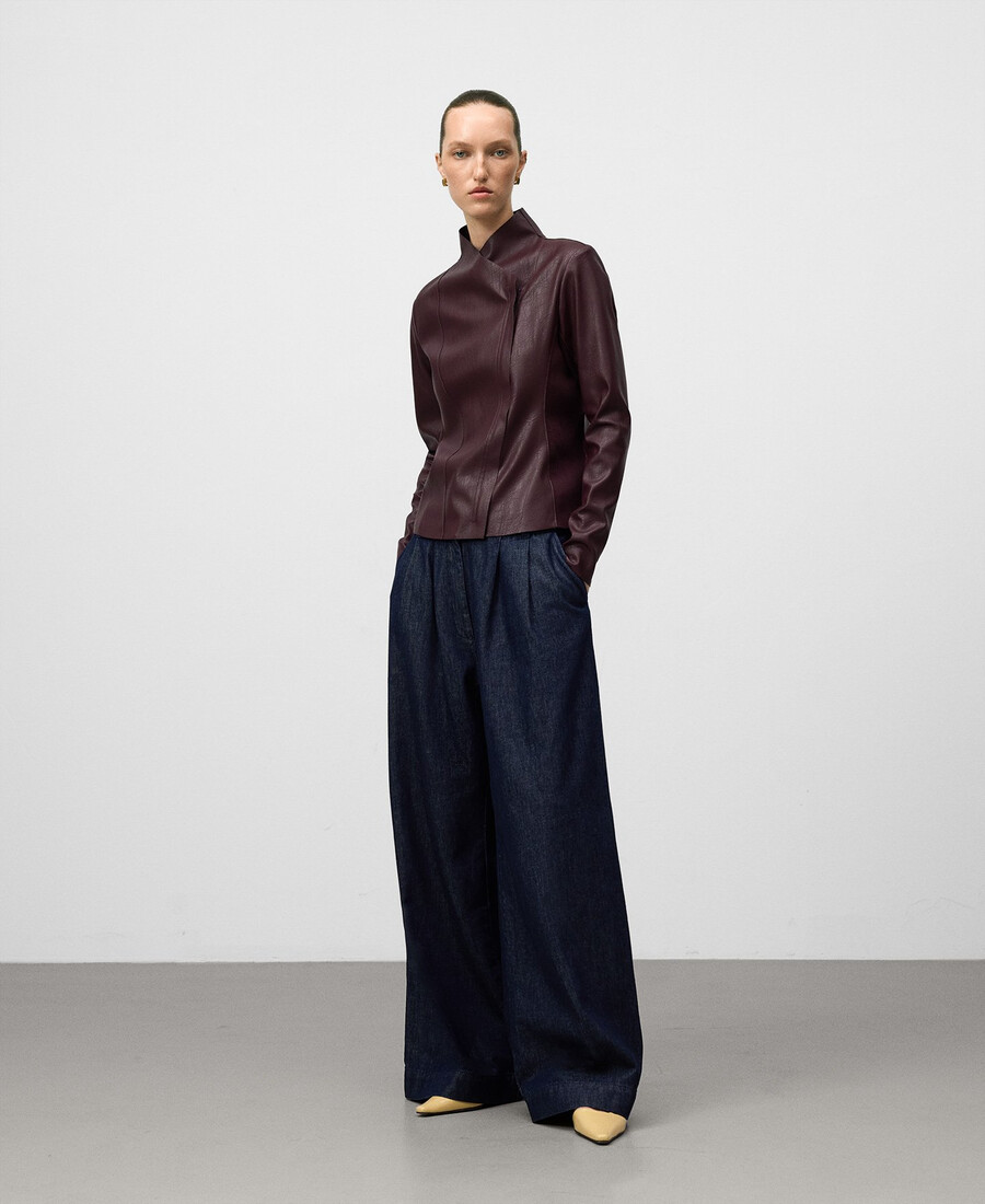 veste de motarde en cuir ou non-cuir pour femme