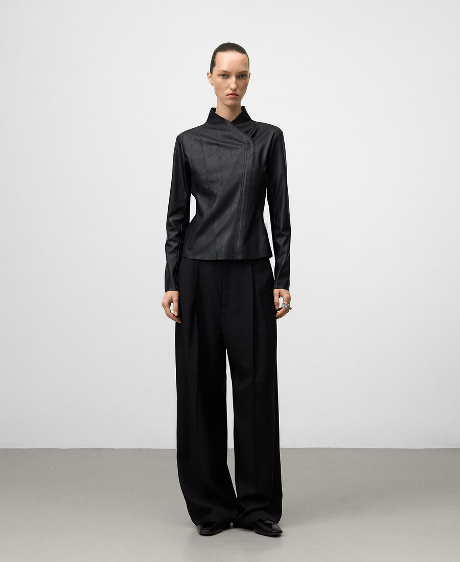 veste de motarde en cuir ou non-cuir pour femme
