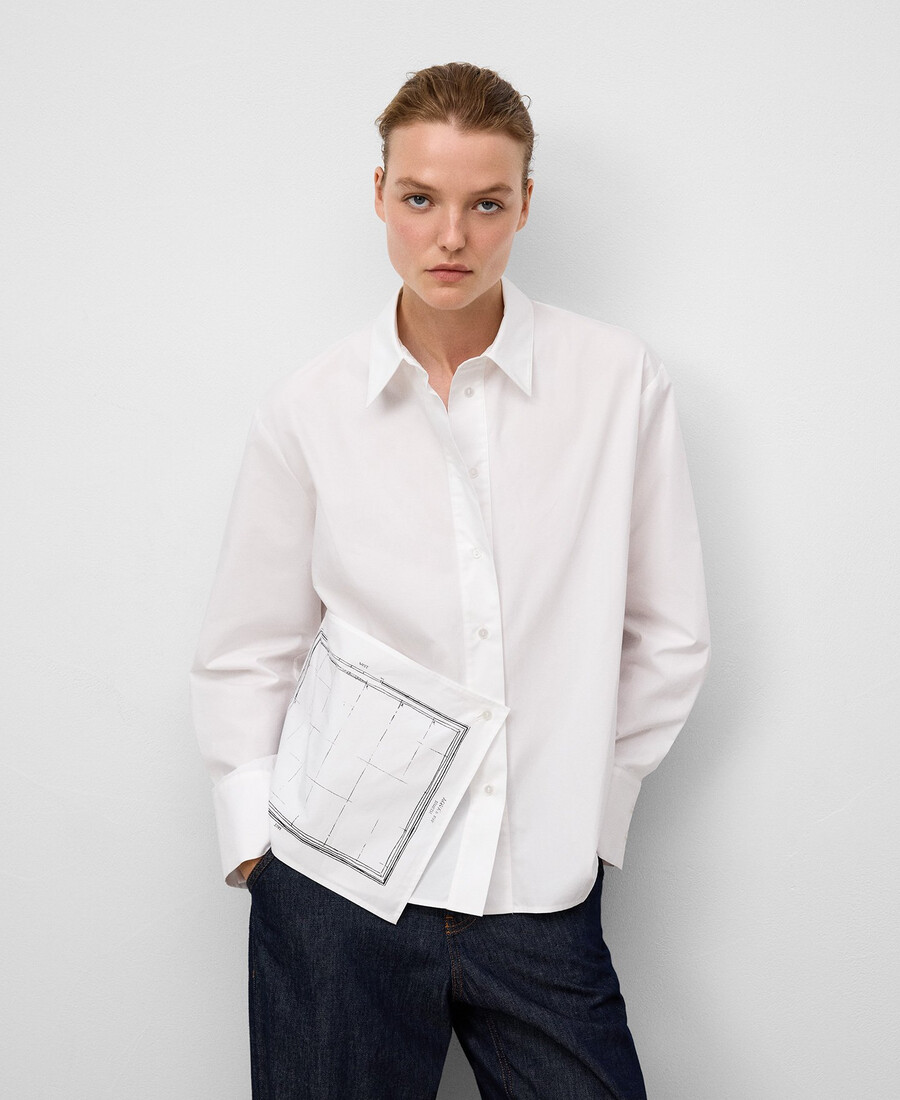 chemise femme à panneaux multipositions