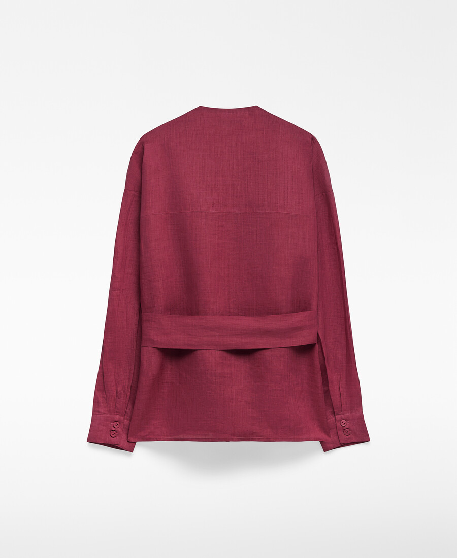 chemise portefeuille en ramie pour femme