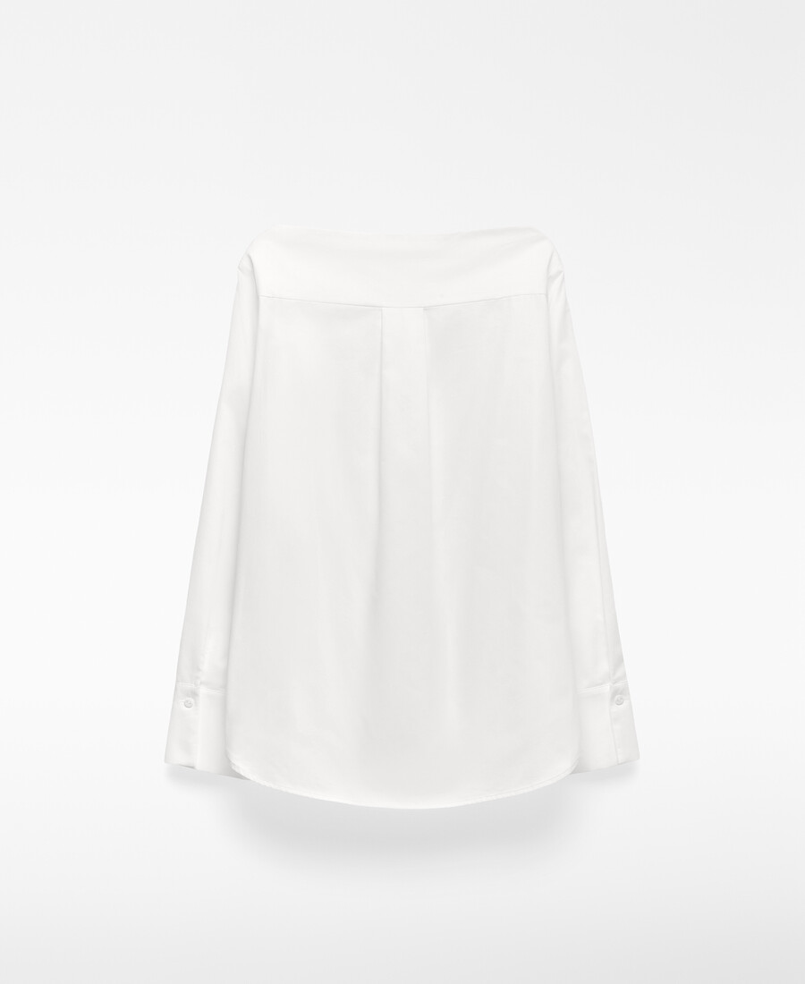 chemise femme en coton à col bateau