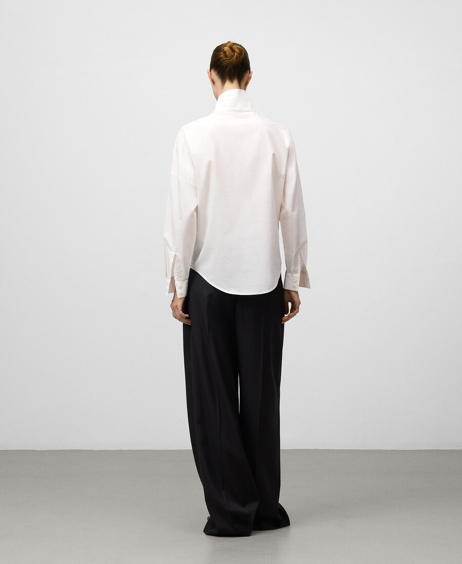 chemise femme à col mao en coton bio