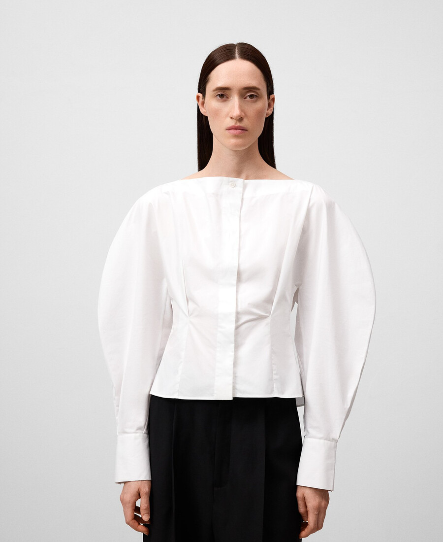 chemise à manches bouffantes femme