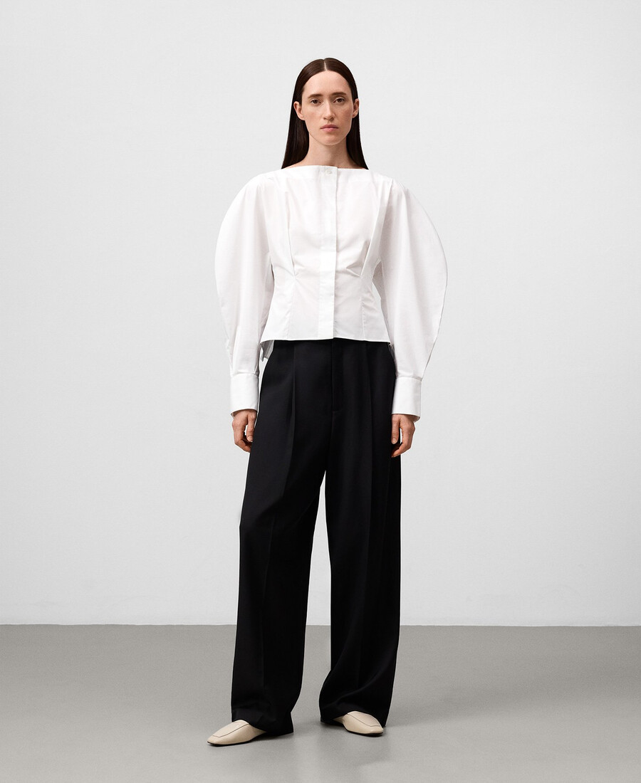 chemise à manches bouffantes femme