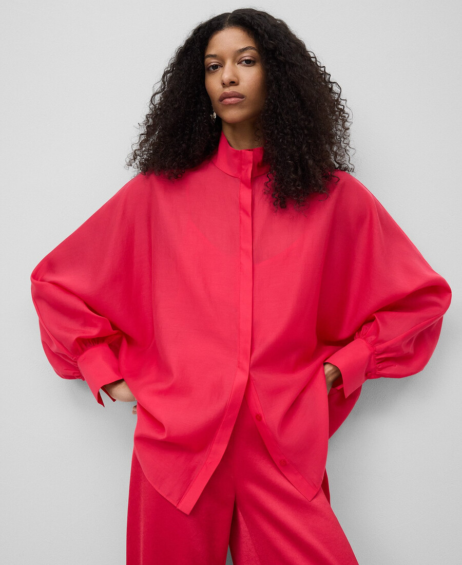 chemise oversize semi-transparente femme