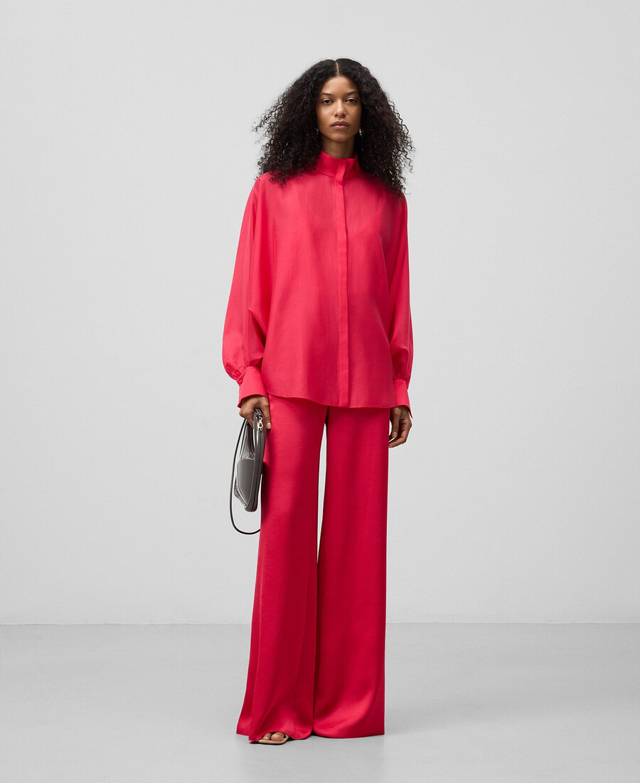 chemise oversize semi-transparente femme