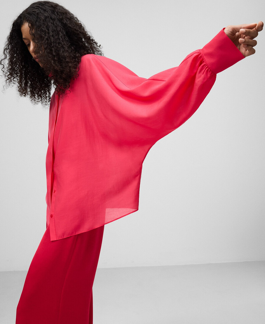 chemise oversize semi-transparente femme