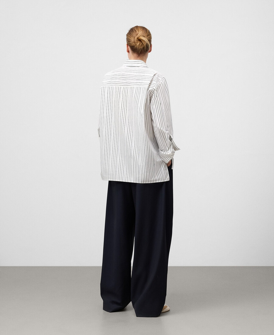 chemise rayée en coton biologique pour femme