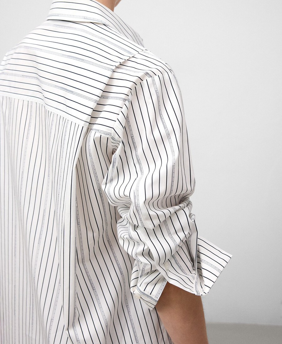 chemise rayée en coton biologique pour femme