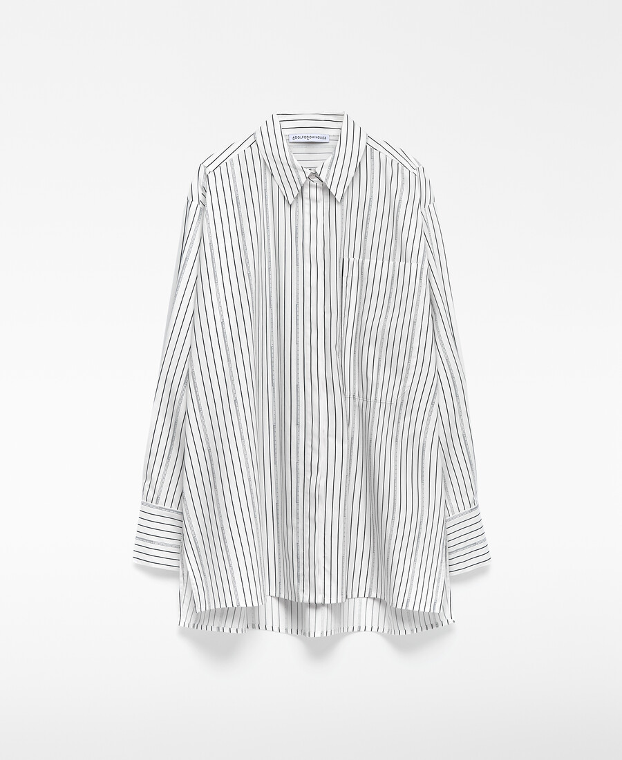 chemise rayée en coton biologique pour femme