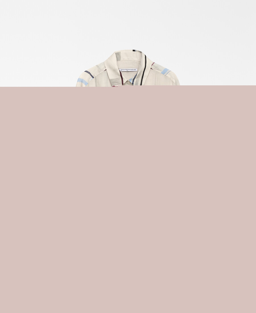 chemise oversize imprimée en ramie pour femme
