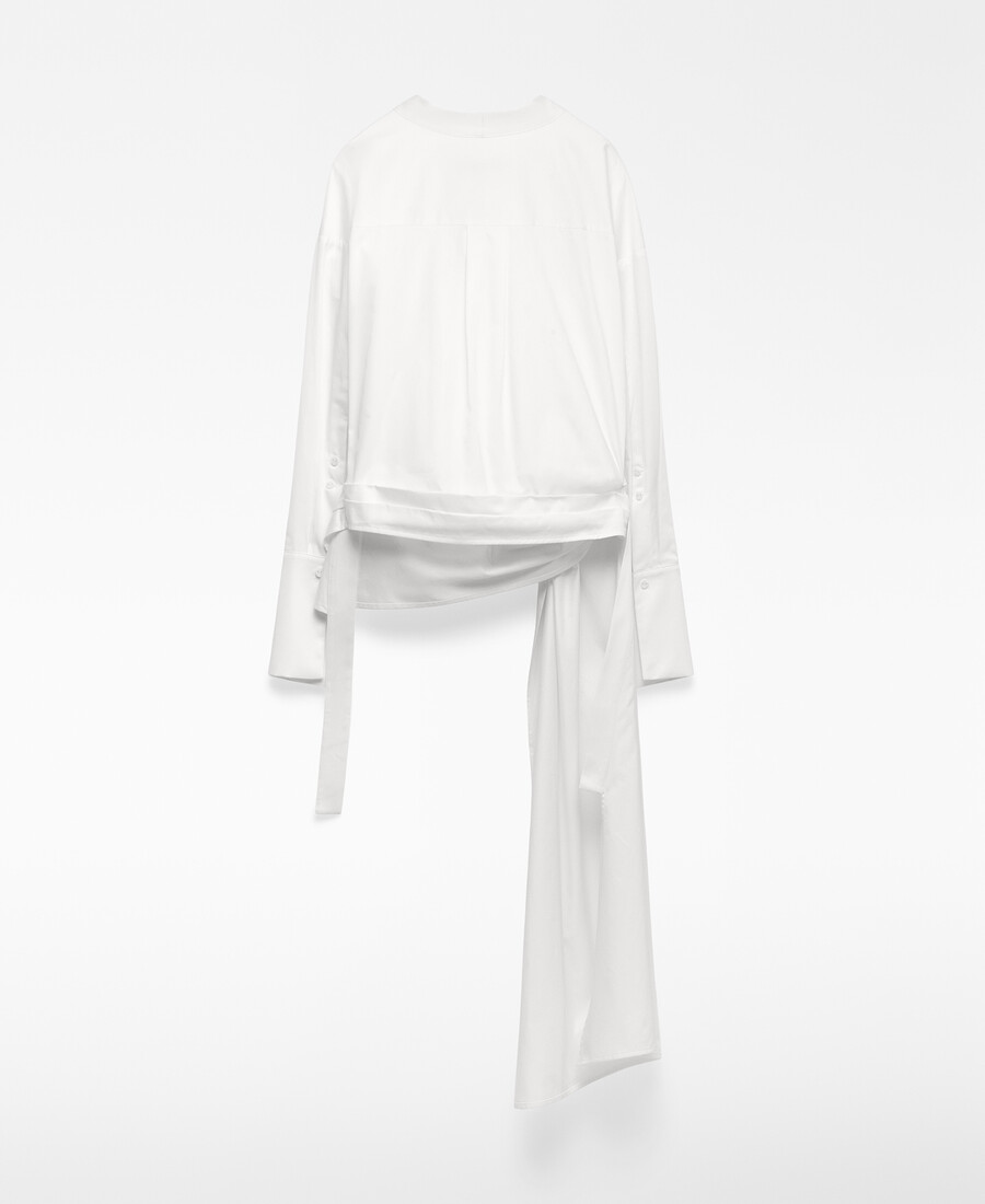 chemise cache-cœur avec godet latéral femme