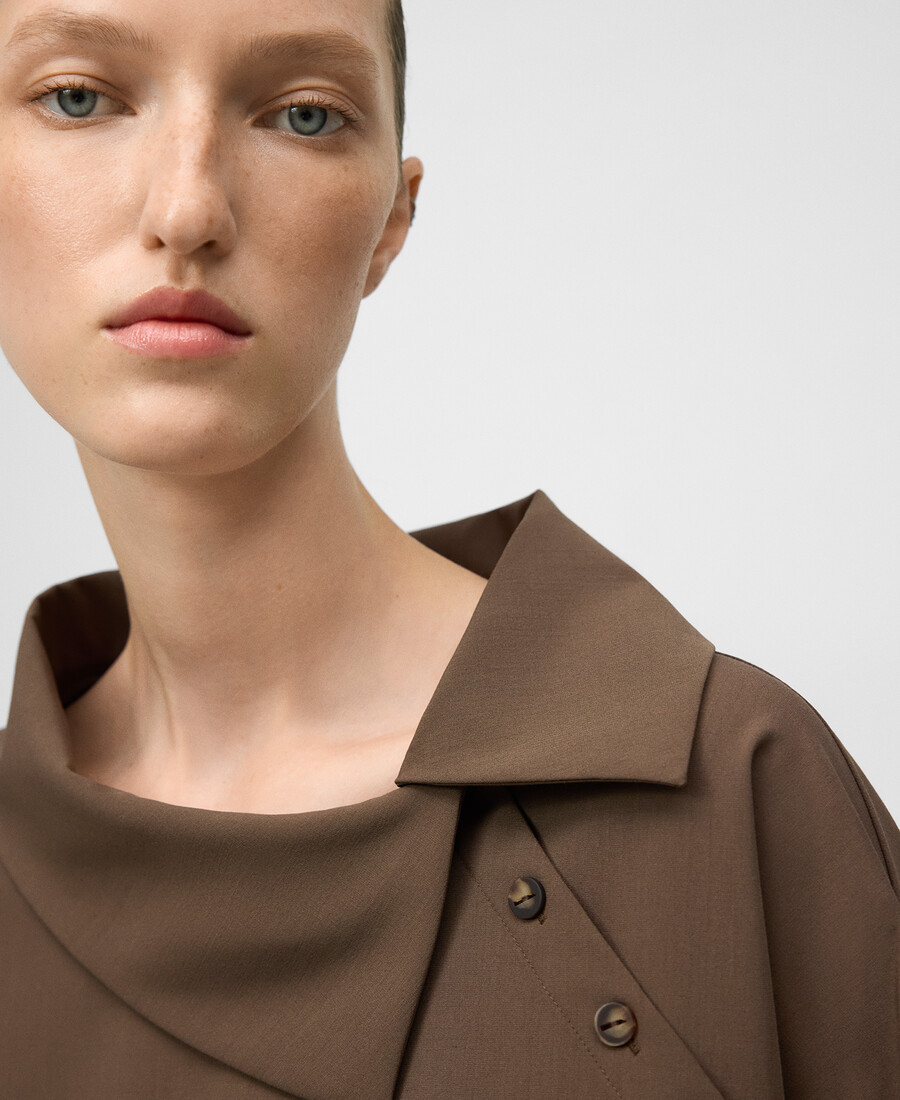 chemise femme à col asymétrique
