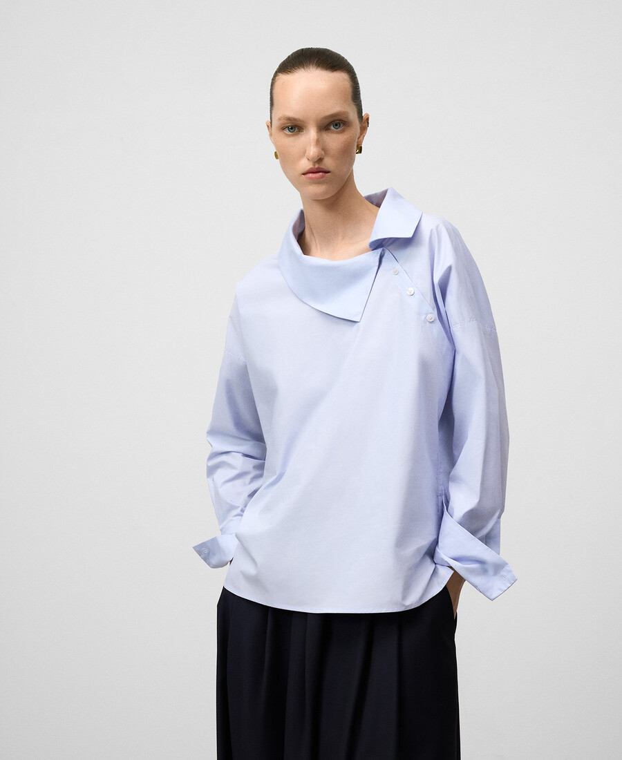 chemise femme à col asymétrique