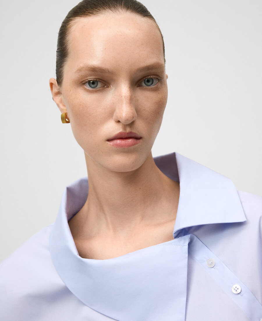 chemise femme à col asymétrique