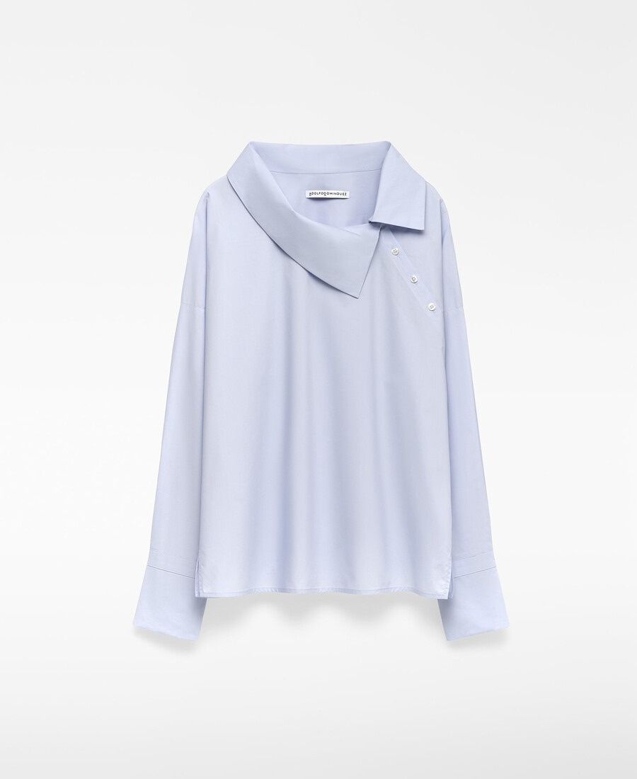 chemise femme à col asymétrique
