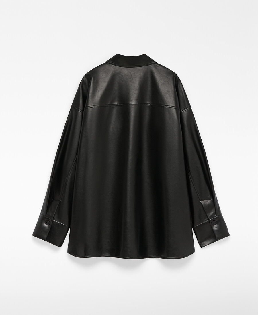 surchemise noire non en cuir pour femme