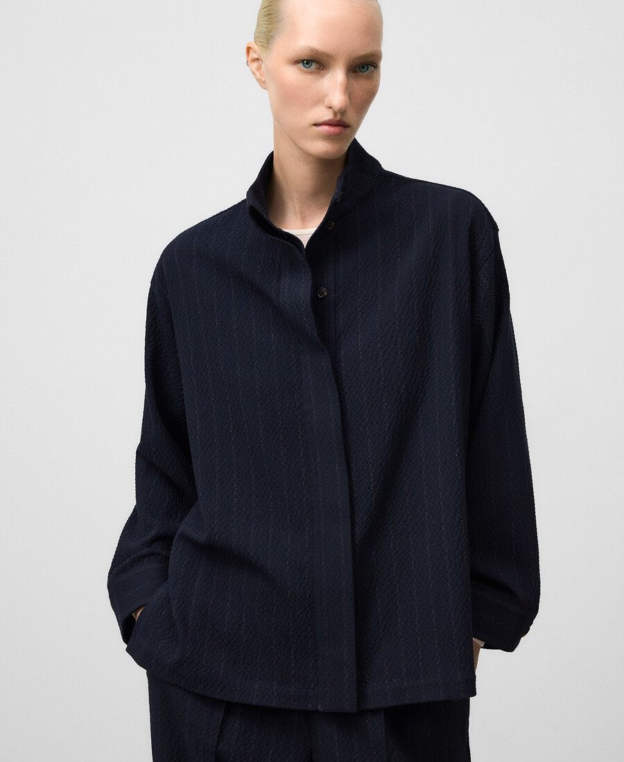 surchemise rayée coupe carrée pour femme