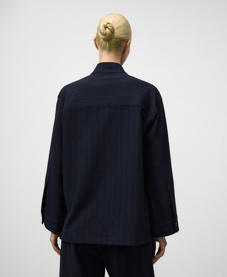 surchemise rayée coupe carrée pour femme