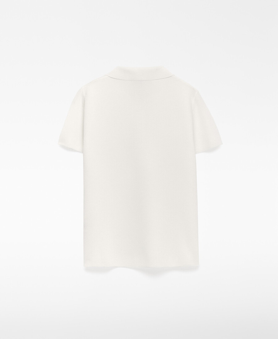 polo à manches courtes en maille pour femme