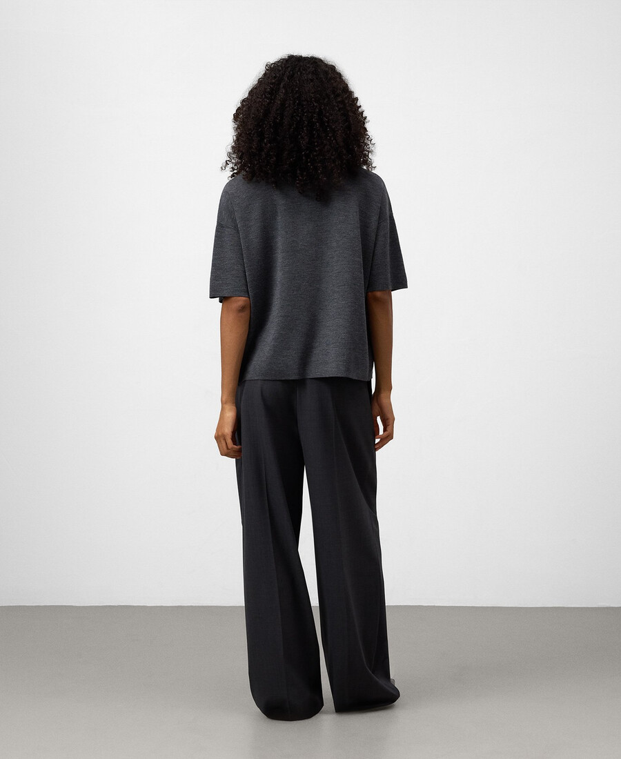 polo oversize en maille femme