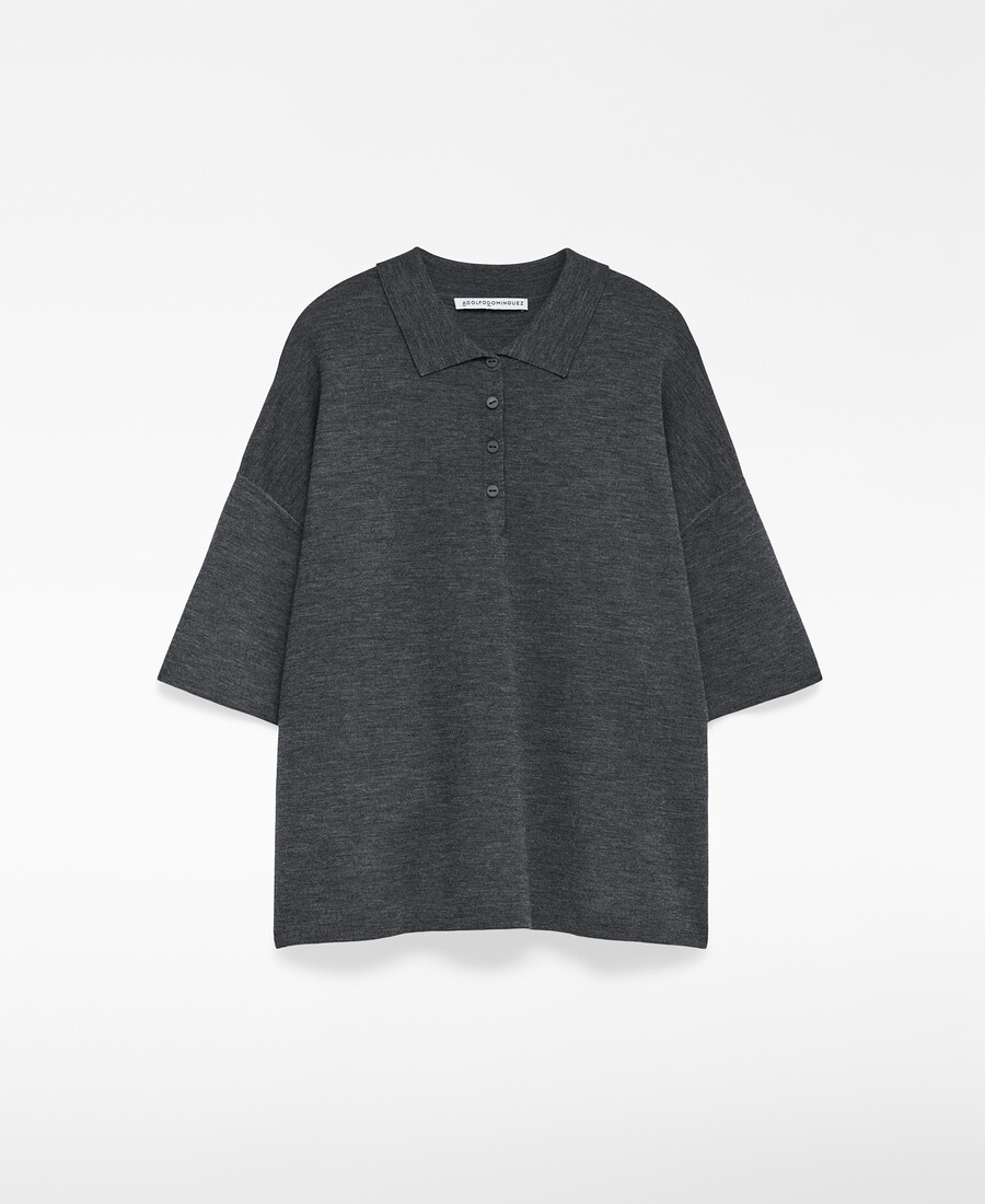 polo oversize en maille femme