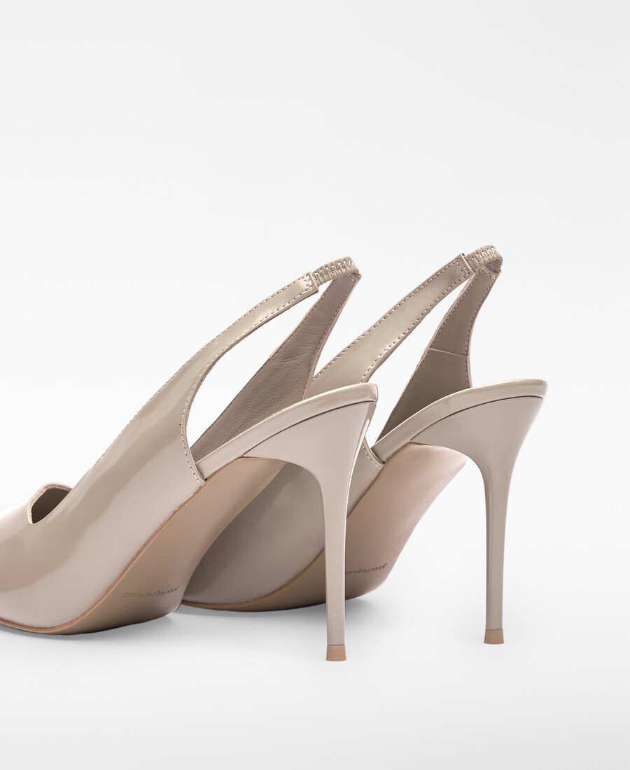 escarpins en cuir à bride arrière pour femme responsable