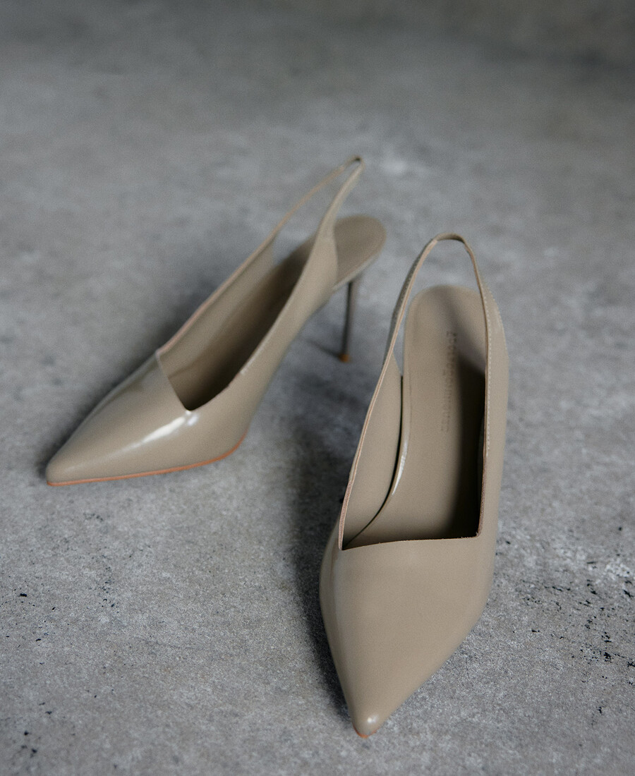 escarpins en cuir à bride arrière pour femme responsable