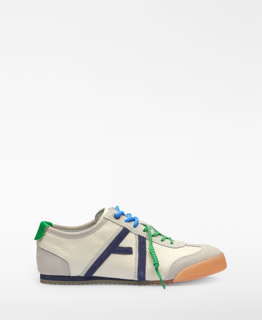 baskets en cuir à logo maxi pour femme