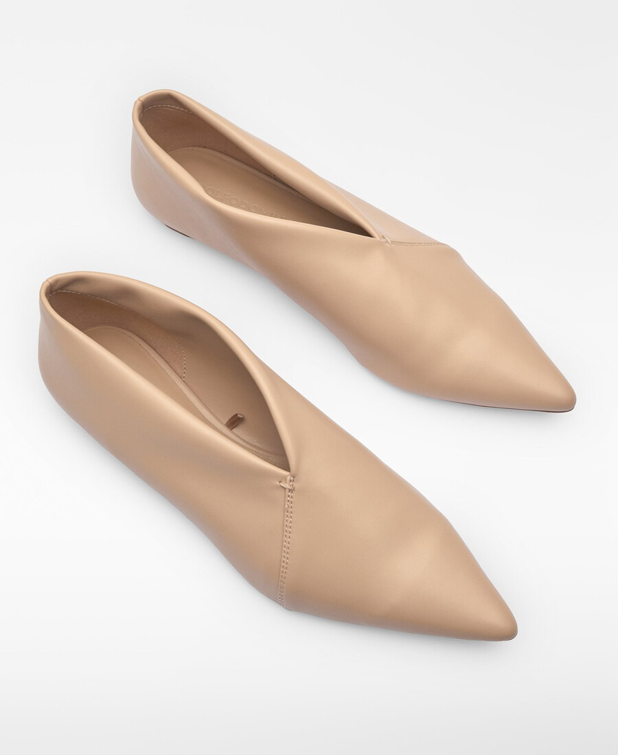 ballerine pointue sans cuir pour femme