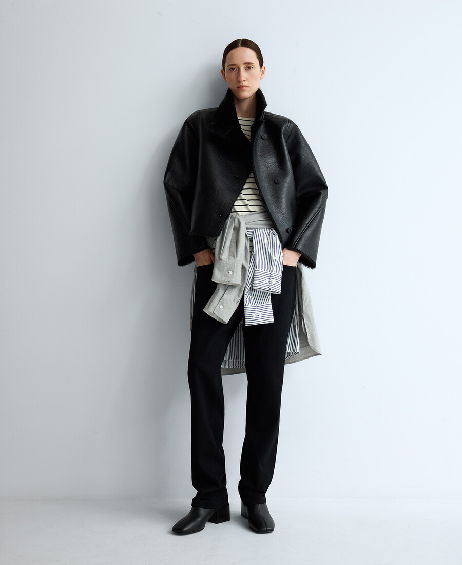 bottines en cuir à bout rond pour femme