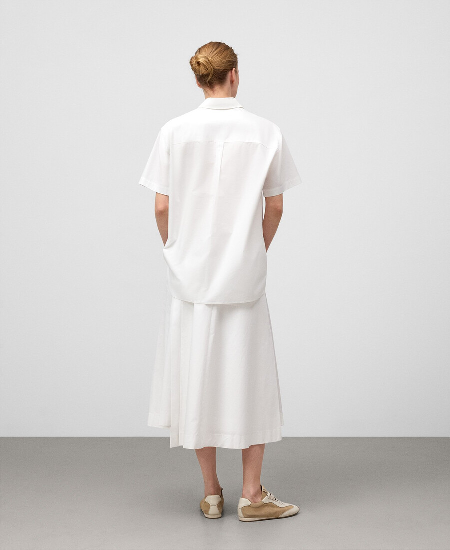 jupe plissée en coton biologique pour femme
