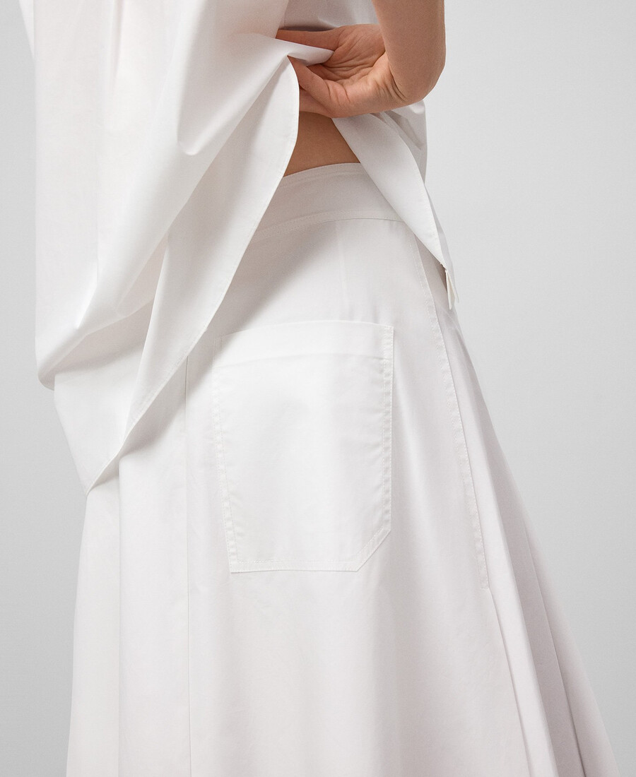 jupe plissée en coton biologique pour femme