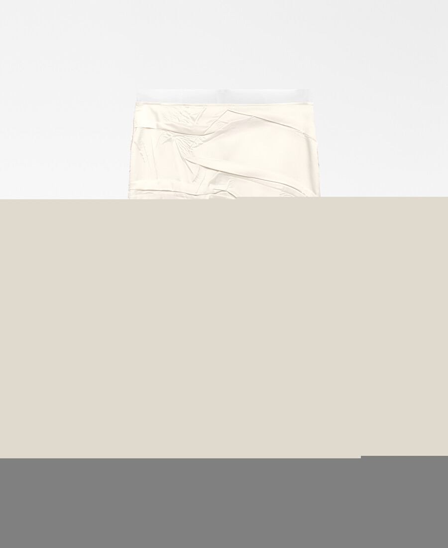 jupe froissée en tissu mélangé femme