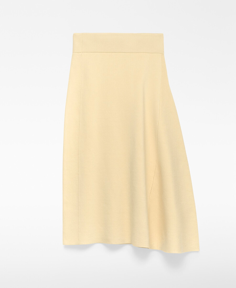 jupe tricotée avec godet latéral femme
