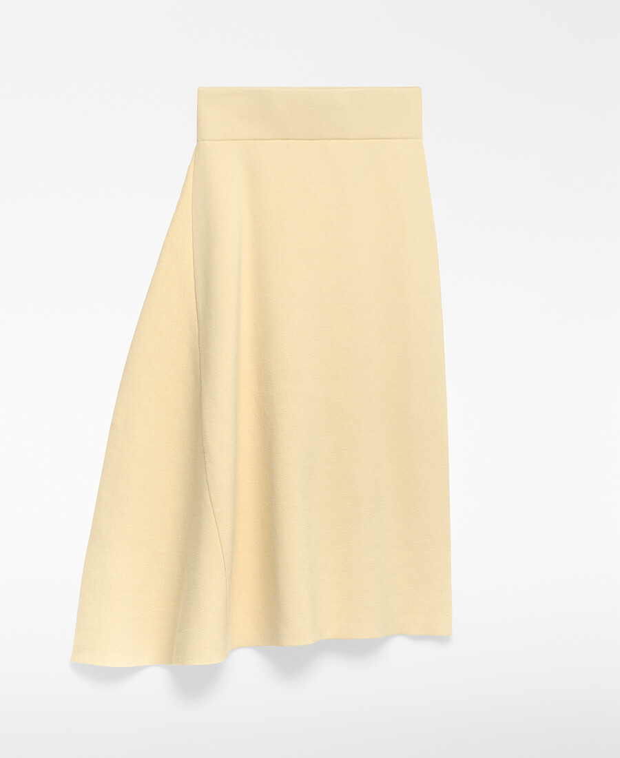 jupe tricotée avec godet latéral femme