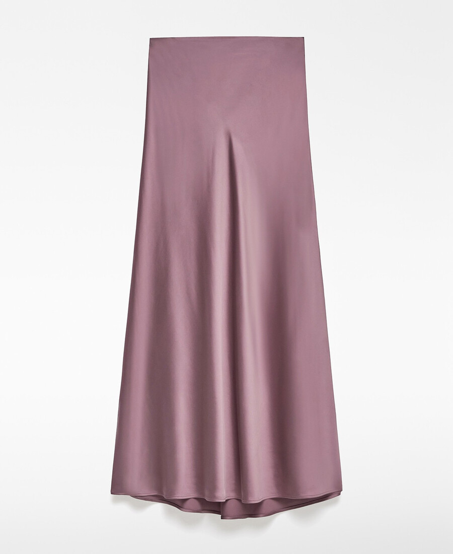 jupe longue en satin pour femme