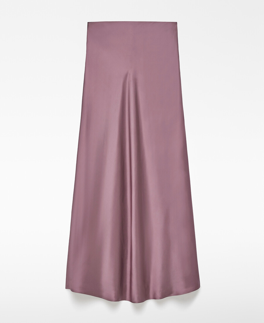 jupe longue en satin pour femme