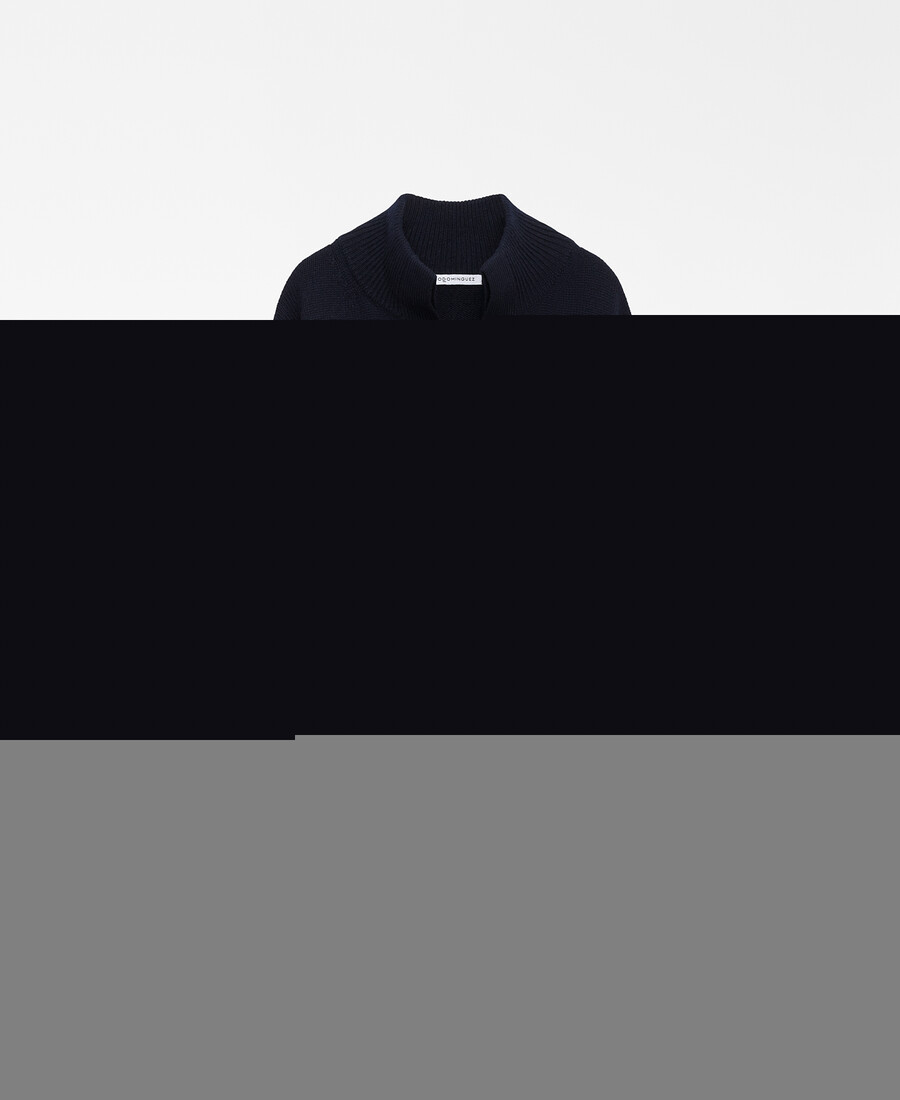 pull à col montant en laine mérinos pour femme