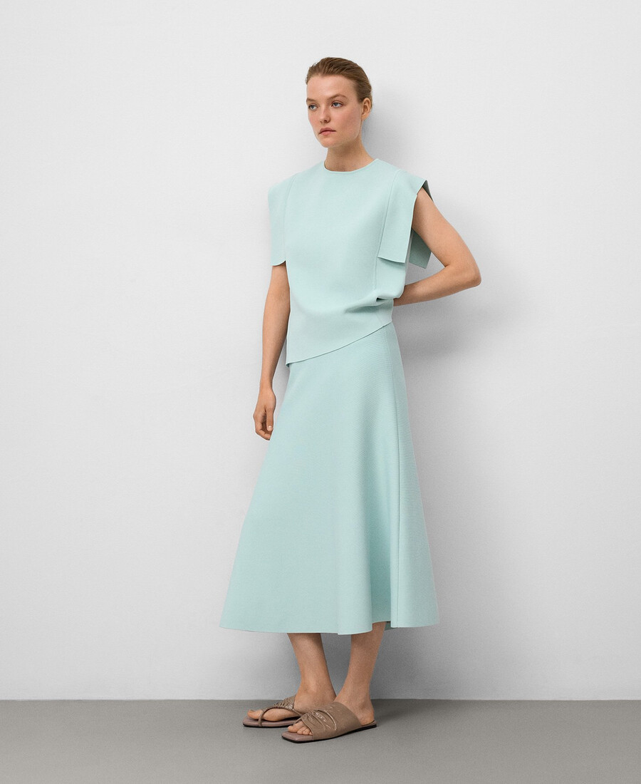 pull en maille avec empiècements latéraux femme